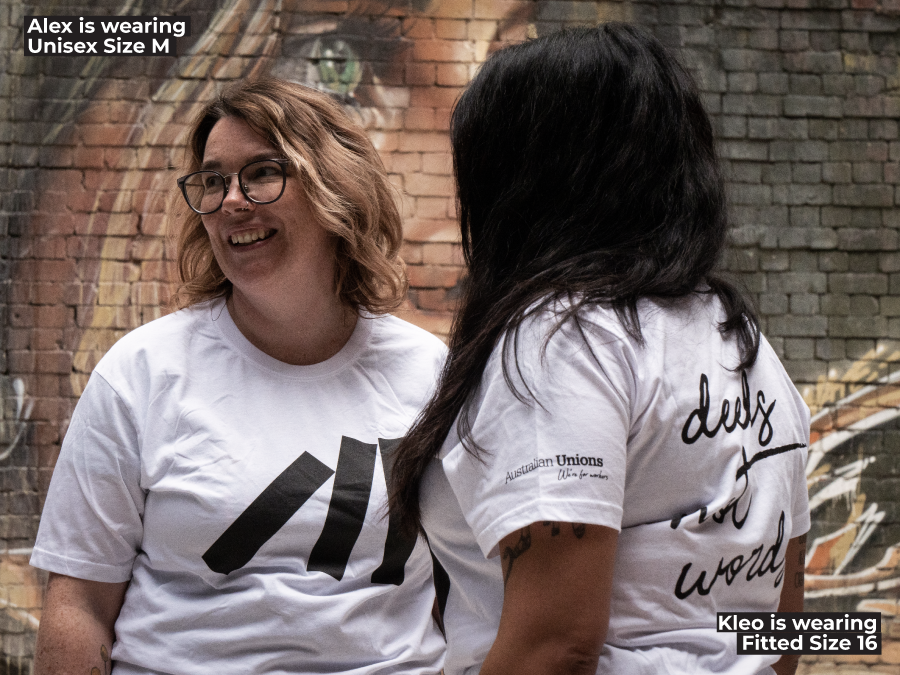 Deeds Not Words Dominoes Tee Australian Unions