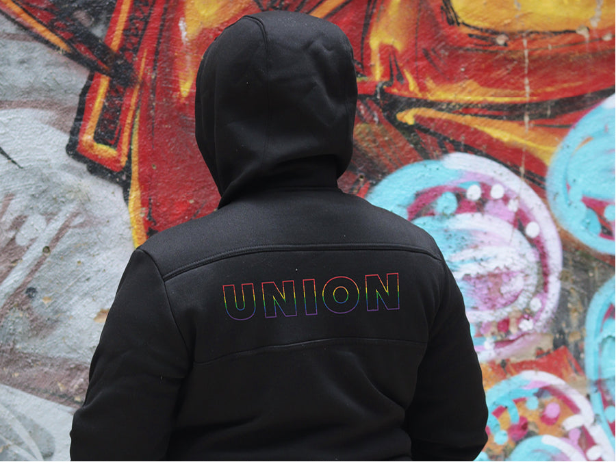Rainbow Embroidered Proud to be Union Hoodie
