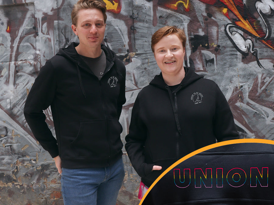 Rainbow Embroidered Proud to be Union Hoodie