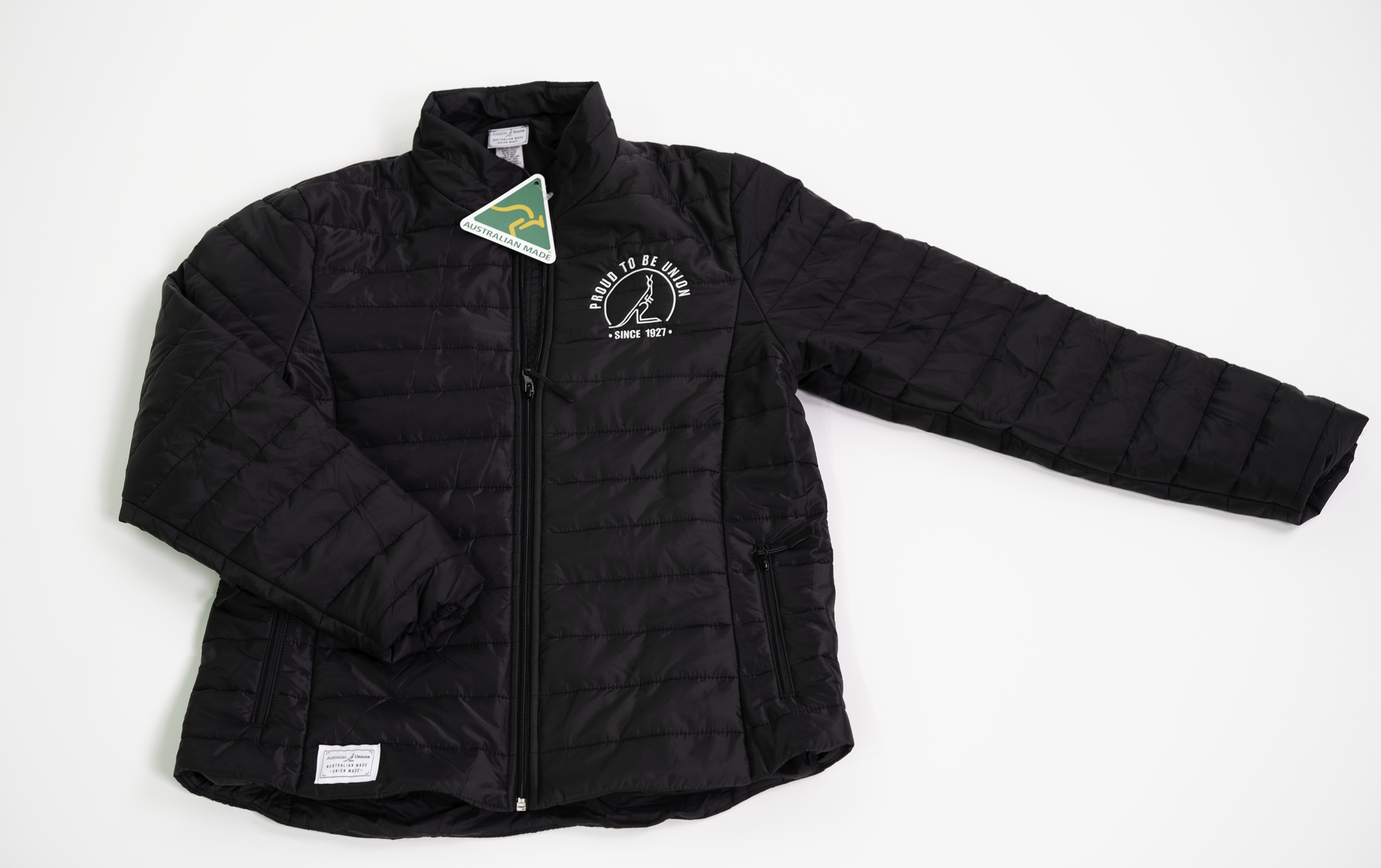 Proud To Be Union Australian Made Puffer Jacket Australian Unions