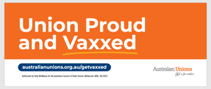 Union Proud & Vaxxed Bumper Sticker