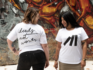 Deeds Not Words ~ Dominoes ~ Tee
